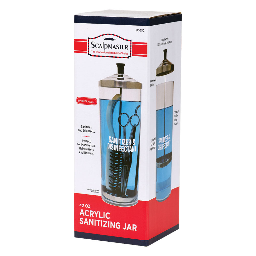 Scalpmaster Acrylic Sanitizing Jar 42oz