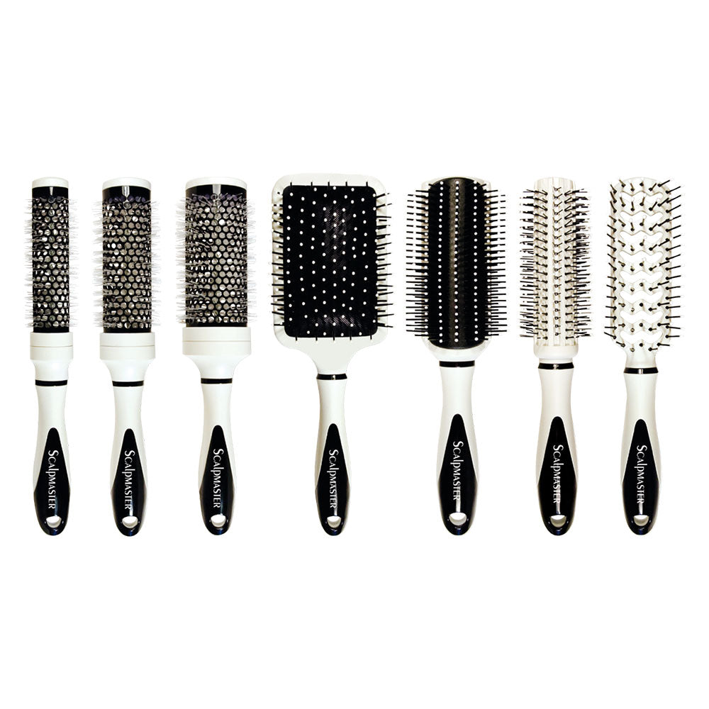 Scalpmaster 7pc Ceramic Brush Set W/ Carry Case